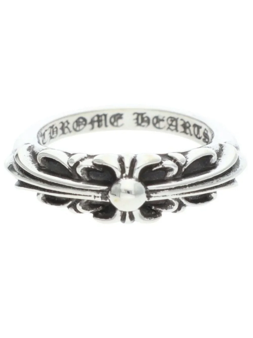 Chrome Hearts Baby Classic Floral Cross Silver Ring